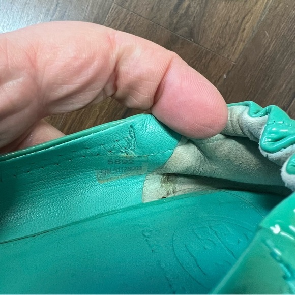 Tory Burch Teal Leather Flats - Picture 6 of 7